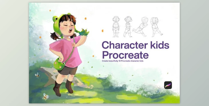 Download 10 Character Kids Stamps Procreate