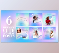 Download 6 Dreamy Cute Instagram Posts (Videohive 39235212) - AE Project