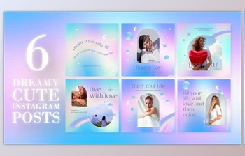 Download 6 <span class='badge badge-warning'>Dreamy</span> Cute Instagram Posts (Videohive 39235212) - AE Project