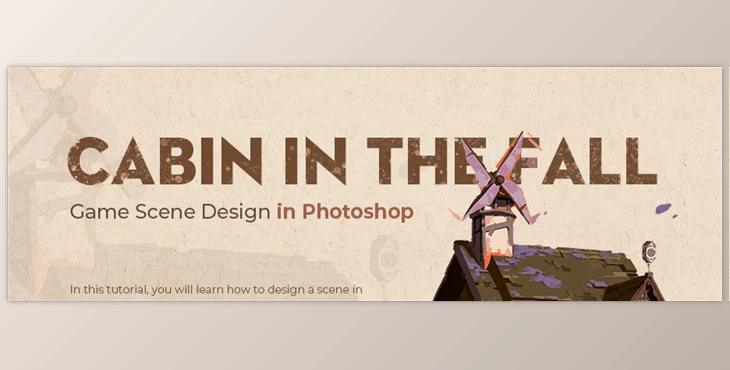Download Wingfox – Game Scene Design in Photoshop – Cabin in the Fall with Li Kuide