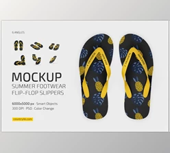 Download Flip-Flop Slippers Mockup Set CreativeMarket - 7500147