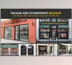 Download Facade and StoreFront Mockup Set CreativeMarket - 7366275