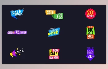 Download <span class='badge badge-warning'>Attractive</span> Offer Sale Labels and Badges (Videohive 39340088) - AE Project