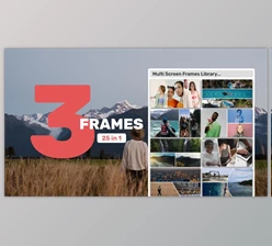 Download Multi Screen Frames Library – 3 Frames (Videohive 39285669) - AE Project