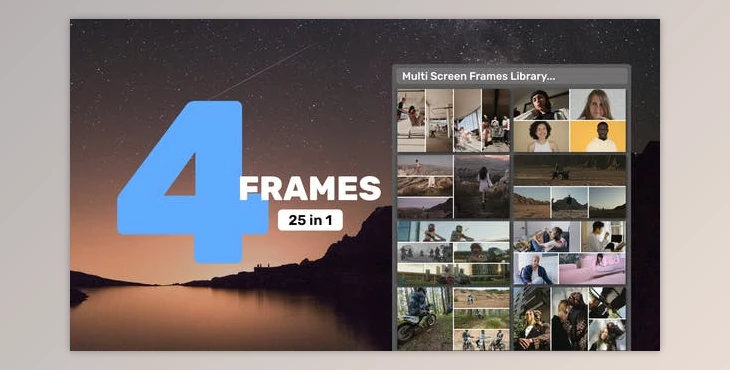 Download Multi Screen Frames Library – 4 Frames (Videohive 39344587) - AE Project