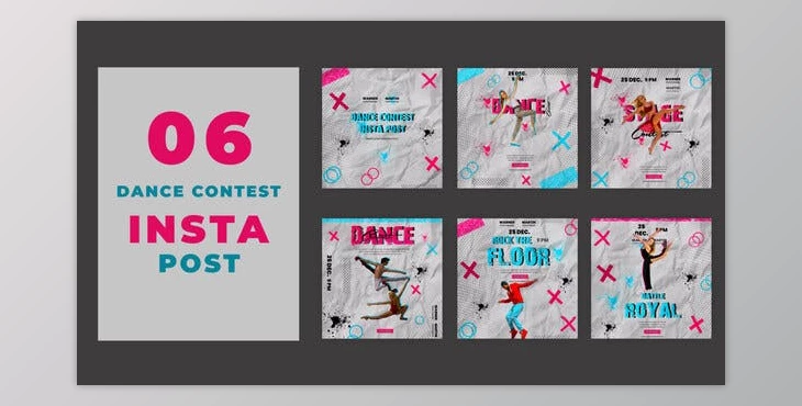 Download Rock The Floor Dance Contest Instagram Social Media Post (Videohive 39215614) - AE Project