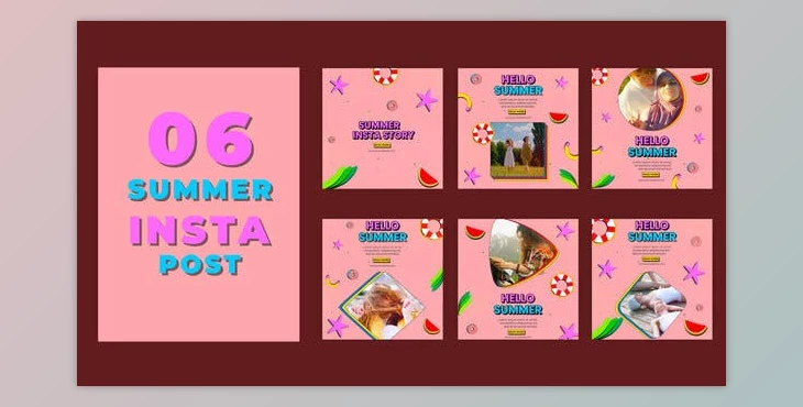 Download Summer Coming Instagram Social Media Post (Videohive 39216068) - AE Project