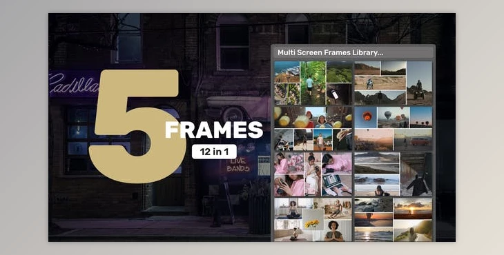 Download Multi Screen Frames Library – 5 Frames (Videohive 39406168) - AE Project