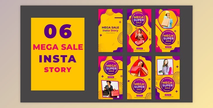 Download Mega Super Sale Instagram Stories Pack (Videohive 39216908) - AE Project
