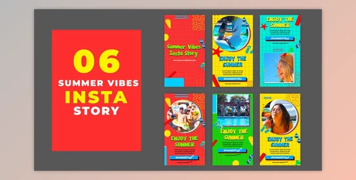 Download Enjoying Summer Vibes Instagram Story Pack (Videohive 39215565) - AE Project