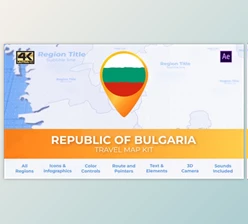 Download Bulgaria Map - Republic of Bulgaria Travel Map (Videohive 39229702) - AE Project