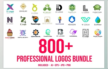 Download 800+ Professional Logos <span class='badge badge-warning'>Bundle</span> <span class='badge badge-warning'>CreativeMarket</span> - 6294374