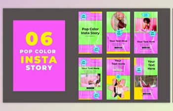Download Pop Color Fashion Instagram Stories Pack (Videohive 39215549) - AE Project