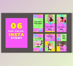 Download Pop Color Fashion Instagram Stories Pack (Videohive 39215549) - AE Project