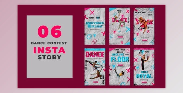 Download On Stage Dance Contest Instagram Story Pack (Videohive 39215784) - AE Project