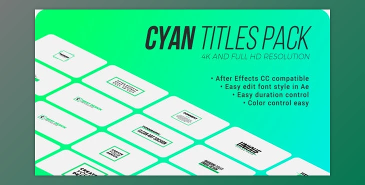 Download Cyan. – Titles Pack for After Effects (Videohive 39460235) - AE Project