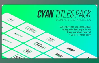 Download <span class='badge badge-warning'>Cyan</span>. – Titles Pack for After Effects (Videohive 39460235) - AE Project