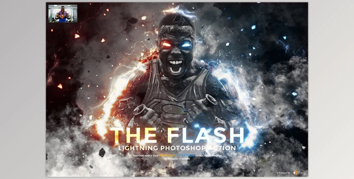 Download The Flash – Lightning Photoshop Action CreativeMarket - 7276446