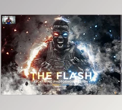 Download The Flash – Lightning Photoshop Action CreativeMarket - 7276446