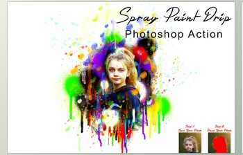 Download Spray Paint <span class='badge badge-warning'>Drip</span> Photoshop Action CreativeMarket - 7802947