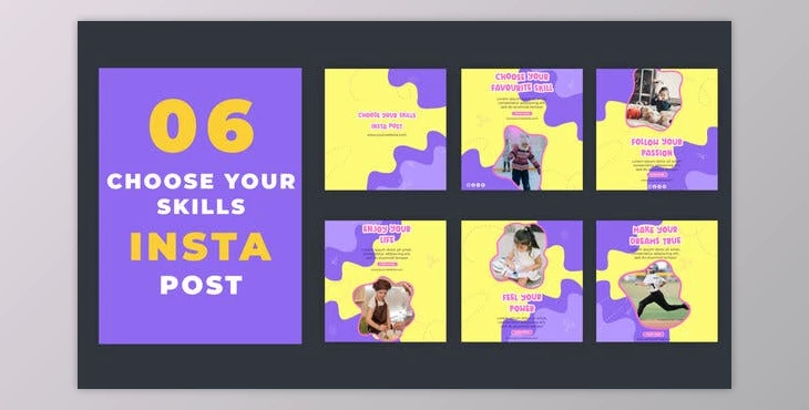 Download Choose Your Skill in Childhood Instagram Post (Videohive 39216437) - AE Project