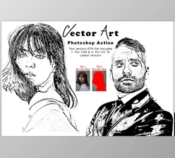 Download Vector Art Photoshop Action CreativeMarket - 7805151