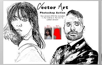 Download Vector <span class='badge badge-warning'>Art</span> Photoshop Action CreativeMarket - 7805151