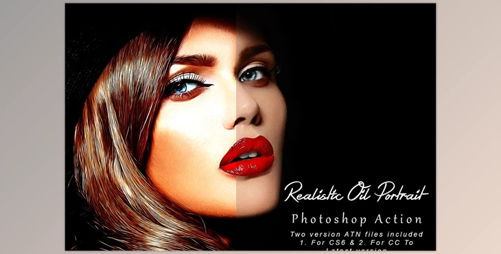 Download Realistic Oil Portrait PS Action CreativeMarket - 7805814