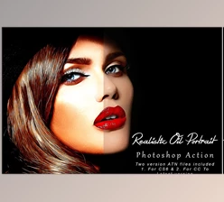 Download Realistic Oil Portrait PS Action CreativeMarket - 7805814