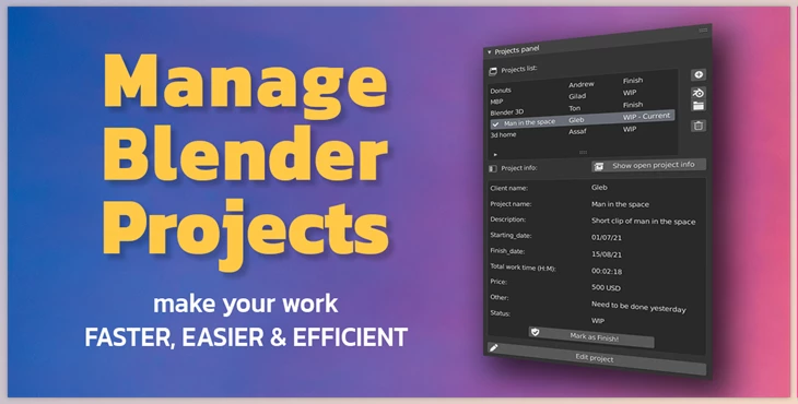 Download Blender Market – Manage Blender Projects v2
