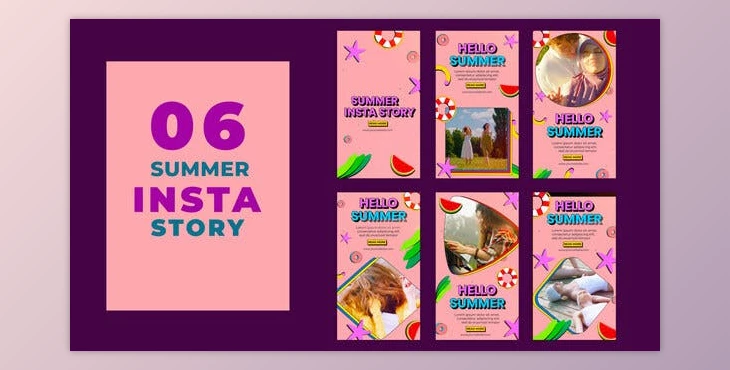 Download Summer Coming Instagram Stories Pack (Videohive 39216243) - AE Project