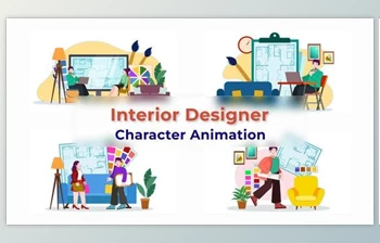 Download Interior Designer Explainer <span class='badge badge-warning'>Animation</span> Scene (Videohive 38194996) - AE Project