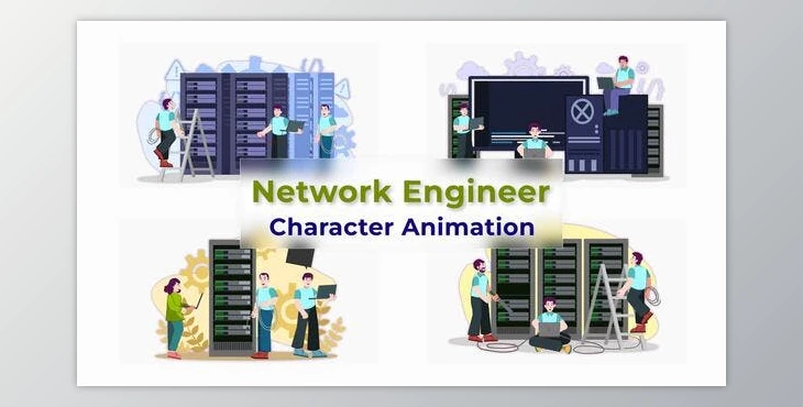 Download Network Engineer Explainer Animation Scene (Videohive 38195761) - AE Project