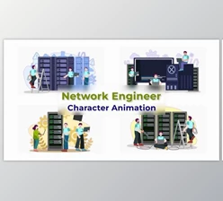 Download Network Engineer Explainer Animation Scene (Videohive 38195761) - AE Project