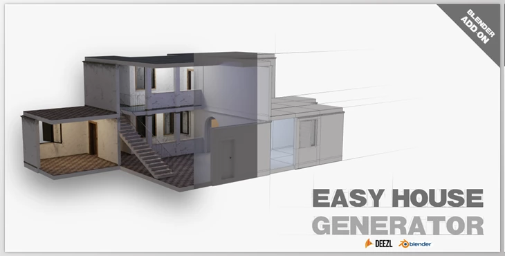 Download Blender Market – Easy House Generator