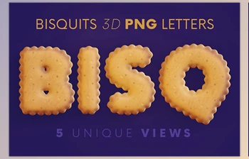 Download Bisquits – 3D <span class='badge badge-warning'>Lettering</span> CreativeMarket - 7535385