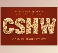 Download Cashew Nuts – 3D Lettering CreativeMarket - 7545672