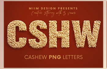 Download Cashew Nuts – 3D <span class='badge badge-warning'>Lettering</span> CreativeMarket - 7545672