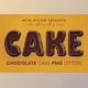 Download Chocolate Cake – 3D Lettering CreativeMarket - 7545678