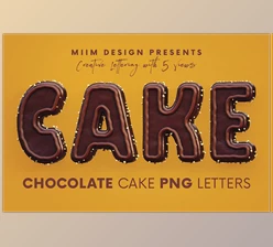 Download Chocolate Cake – 3D Lettering CreativeMarket - 7545678