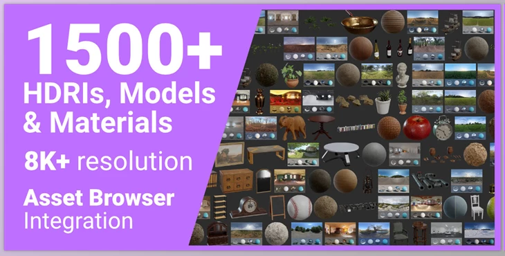 Blender - Download Poly Haven Asset Browser v1.2.1