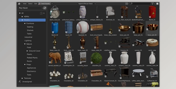 Download Blender Market – Poly Haven Asset Browser v1.1.10