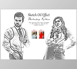 Download Sketch Oil Effect Photoshop Action CreativeMarket - 7811733