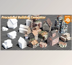 Download Blender Market – Procedural Building Generator v1.3