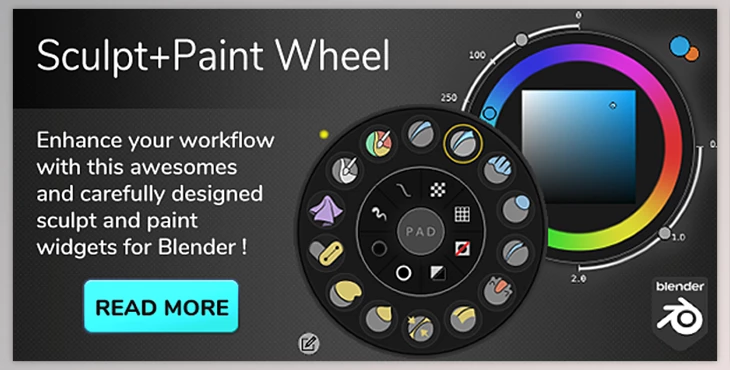 Download Blender Market – Sculpt+Paint Wheel v2.4