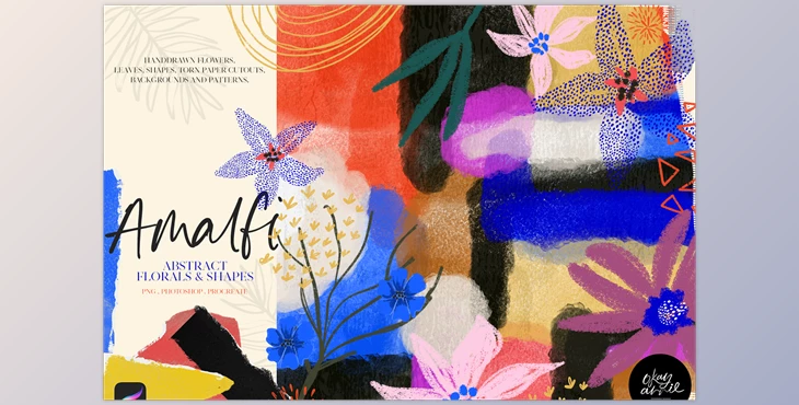 Download Amalfi: Abstract Floral & Shapes CreativeMarket - 6114865