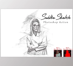 Download Subtle Sketch Photoshop Action CreativeMarket - 7819645