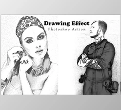 Download Drawing Effect Photoshop Action CreativeMarket - 7826167