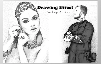 Download Drawing <span class='badge badge-warning'>Effect</span> Photoshop Action <span class='badge badge-warning'>CreativeMarket</span> - 7826167