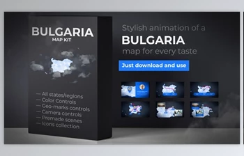 Download Bulgaria Map – Republic of Bulgaria Map <span class='badge badge-warning'>Kit</span> (Videohive 39340584) - AE Project